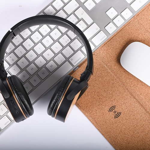 CASQUE STÉRÉO BLUETOOTH EN PLASTIQUE ET BAMBOU