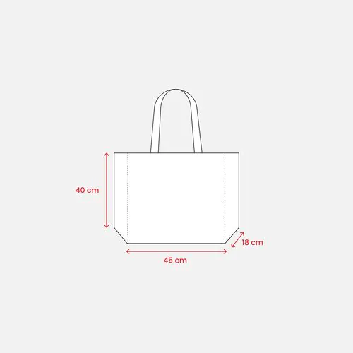 80g/m2 R-pet shopping bag with long handles and gusset