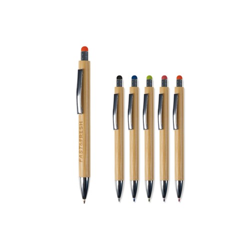 Stylo-stylet New York en bambou Stylo-stylet New York en bambou