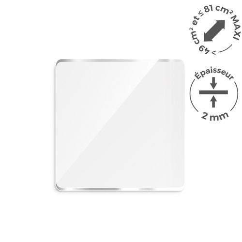PMMA EP.2 mm SUR MESURE ENTRE 49 ET 81 cm2 MAXI