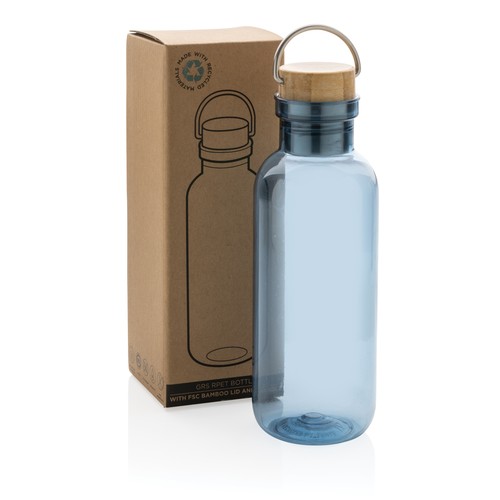 Bouteille 680ml en rPET RCS, couvercle en bambou Bouteille 680ml en rPET RCS, couvercle en bambou