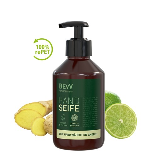 Liquid Soap Ginger-Lime, 250 ml, Body Label (R-PET)