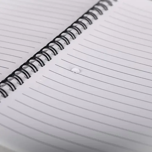 LIBRETA DE PAPEL FABRICADO CON CARBONATO DE CALCIO+PE, PAJA DE TRIGO Y PLÁSTICO