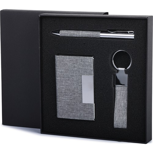 METAL AND RPET WRITING SET IN GIFT BOX