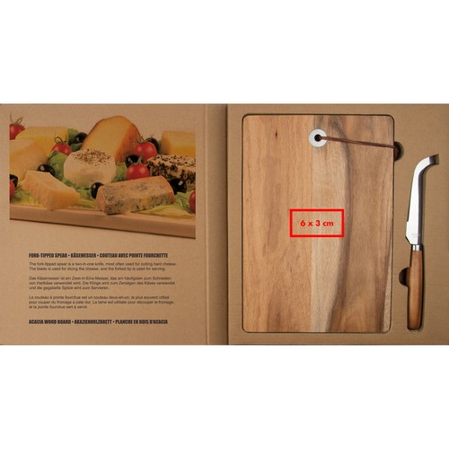 Tagliere in legno con coltello per formaggio IGNAZIO