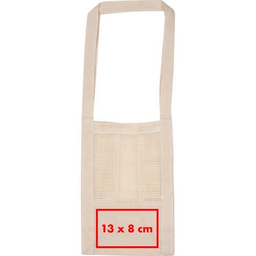 Cotton bag with crocheted part