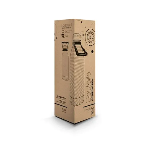 BOUTEILLE GOURDE ISOTHERME DOUBLE-PAROI INOX AVEC 1,5 L BOUTEILLE GOURDE ISOTHERME DOUBLE-PAROI INOX AVEC 1,5 L