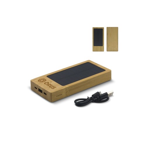 Powerbank bambou solaire 8000mAh Powerbank bambou solaire 8000mAh