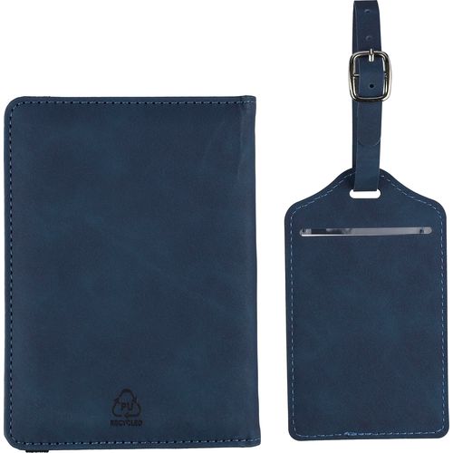 Recycled PU passport holder and luggage label Zani