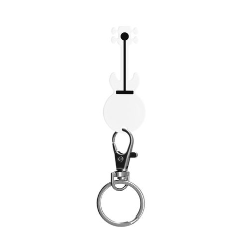 PORTE-CEL MOUSQUETON AVEC JETON FORME GUITARE PORTE-CEL MOUSQUETON AVEC JETON FORME GUITARE