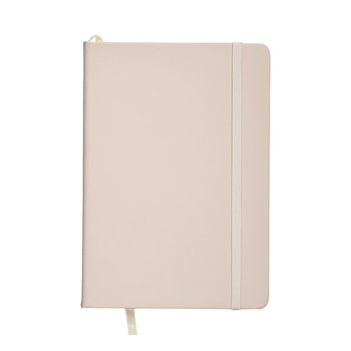 Cahier avec couverture en PU aux couleurs pastel et fermeture élastique Cahier avec couverture en PU aux couleurs pastel et fermeture élastique
