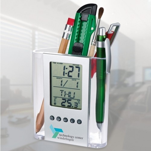 Acrylic desk pen holder MADRID