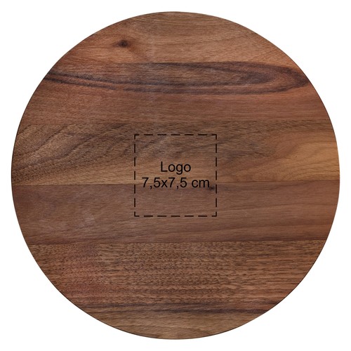 Rotating walnut board ⌀ 30 cm