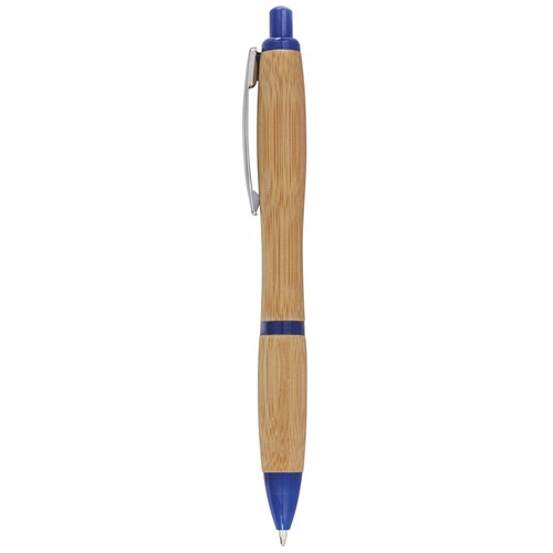 STYLO Á BILLE EN BAMBOO PARTIES EN BLEU