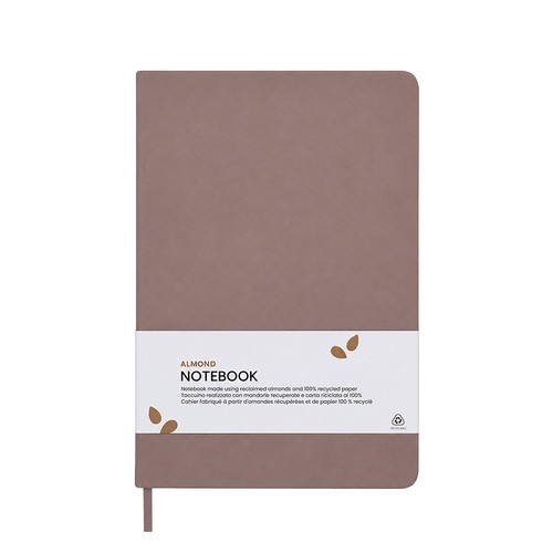 Carnet de notes avec couverture en résidus de fruits et fermeture élastique Carnet de notes avec couverture en résidus de fruits et fermeture élastique