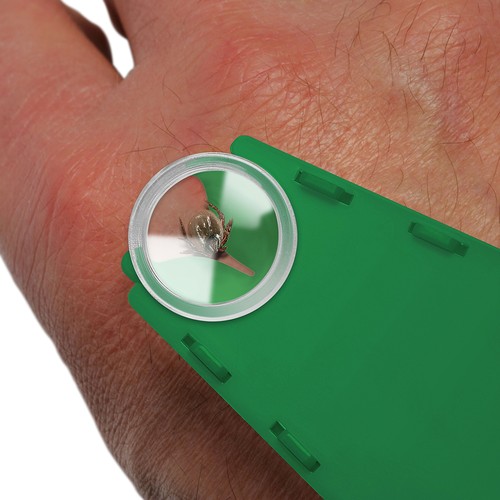 Tick remover with magnifier, foldable