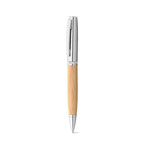 FUJI. Penna a sfera in metallo e bambù con custodia