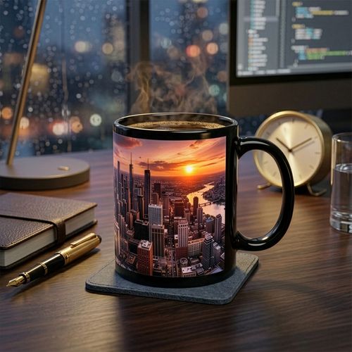 Sublimation mug Tomek Nero Art Solid 300ml black Sublimation mug Tomek Nero Art Solid 300ml black