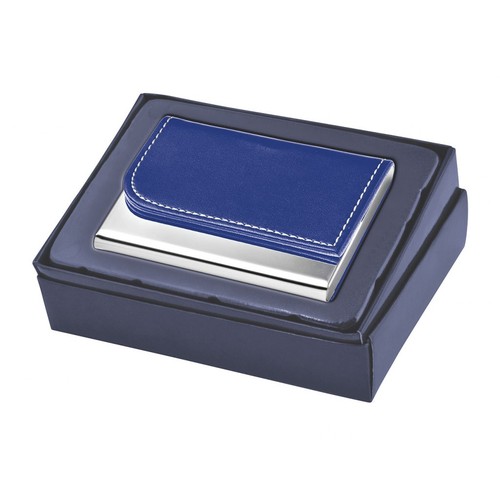 NAMECARD HOLDER METAL - PU BLUE NAMECARD HOLDER METAL - PU BLUE