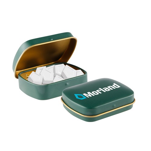 Mini boîte à charnière avec logo menthes