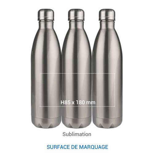 Bouteille isotherme SCREW - 750 ml Gris