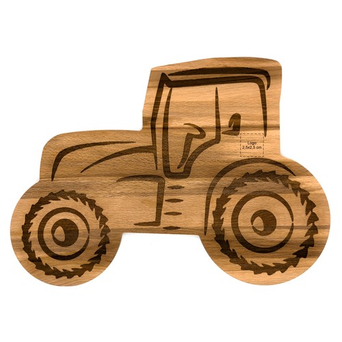 Tabla tractor haya 35x25 cm