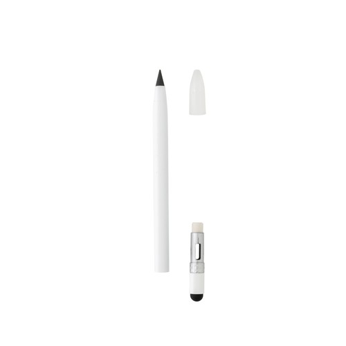 Aluminium inkless pen with eraser