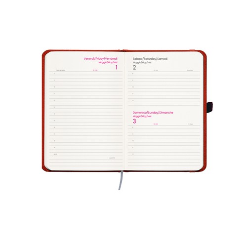 Daily Planner 2026, hardcover made of recycled PET with a mélange effect