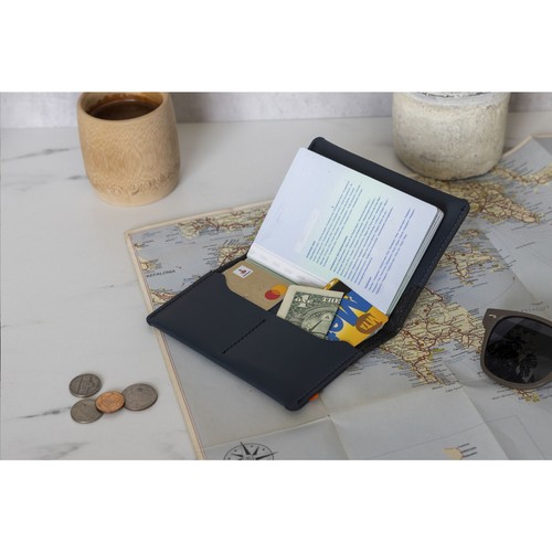 Recycled Leather Passport Holder