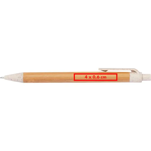 Stylo à bille en paille de blé et bambou