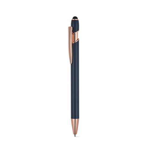 NEIL ROSE. Penna a sfera realizzata in alluminio riciclato (100% rAL), con finitura opaca e inchiostro blu