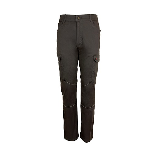 Pantalone elastico, tasche multiple, tessuto stret CINNABAR