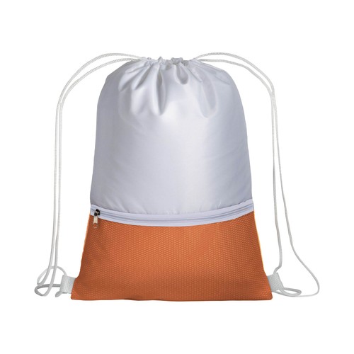 210T polyester backpack with coloured zip pocket and drawstring closure 210T polyester backpack with coloured zip pocket and drawstring closure