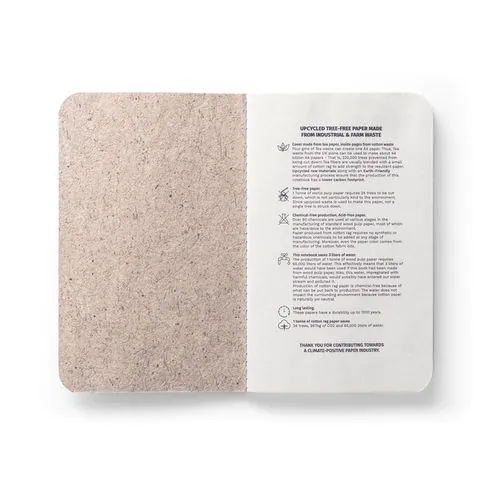 TEAPAD SOFT. A6 notepad with flexible cover made from tea leafs waste (65%)