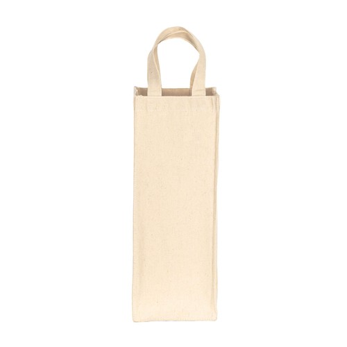 Single bottle carrier bag made of 250 g/m2 recycled cotton Single bottle carrier bag made of 250 g/m2 recycled cotton