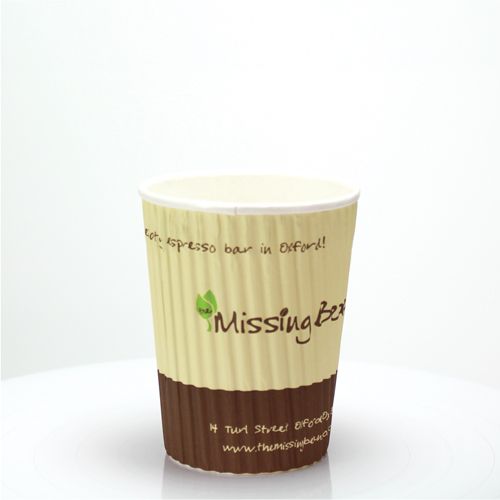 Gekräuselter Pappbecher - Vollfarbe (8oz/230ml)