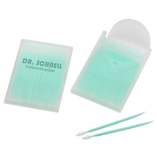 Toothpicks with interdental brush