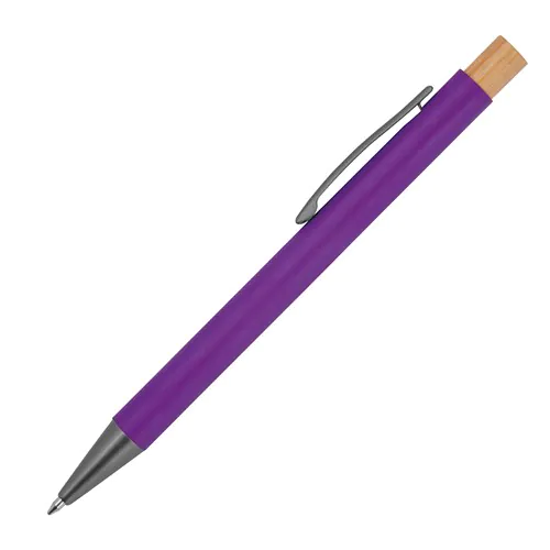 pen made from recycled aluminium with bamboo pusher