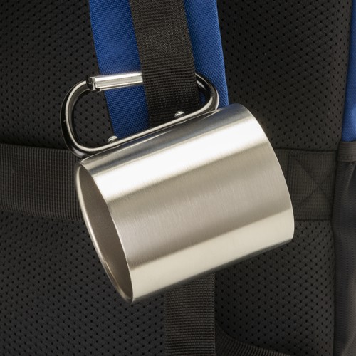 Vaso de acero con asa de mosquetón de aluminio, 200 ml