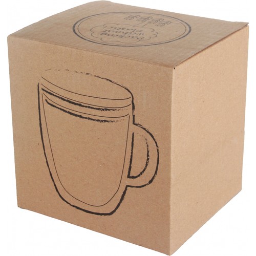 Double-walled glass with handle and 350 ml filling capacity