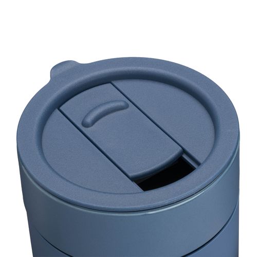 300 ml silicone-coated ceramic mug. Removable PP cap with sliding opening