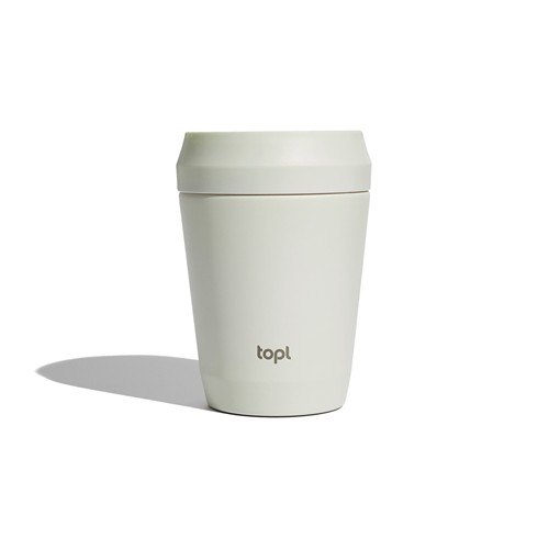 Topl Recycled Staal To Go beker gepatenteerd 360 Lid 235ml Topl Recycled Staal To Go beker gepatenteerd 360 Lid 235ml