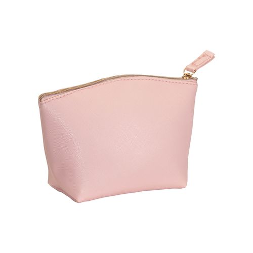 Multipurpose PU fine grain saffiano beauty case. Zipper closure and inner lining