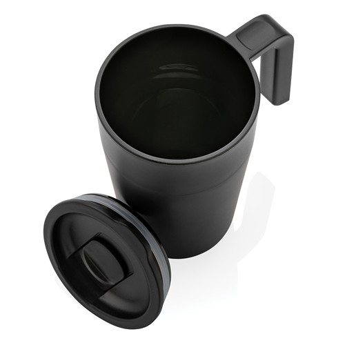 GRS Recycled PP and SS mug with handle GRS Recycled PP and SS mug with handle