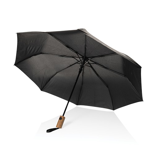 Mini parapluie 21" à ouverture auto en bois d'acacia Kaycey Mini parapluie 21" à ouverture auto en bois d'acacia Kaycey