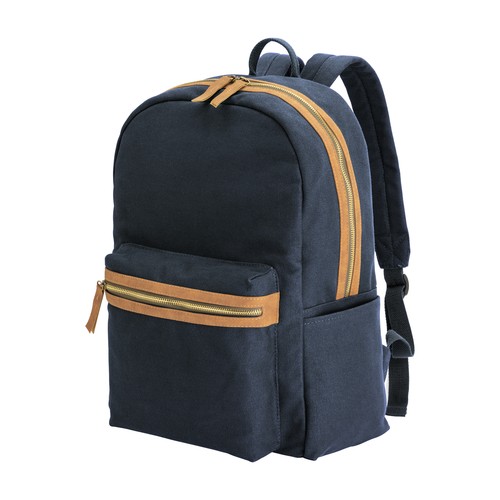 Recycled canvas backpack with padded notebook compartment Recycled canvas backpack with padded notebook compartment