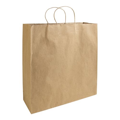 100% recycled paper 100 gr/m2, shopping bag with guesset 100% recycled paper 100 gr/m2, shopping bag with guesset