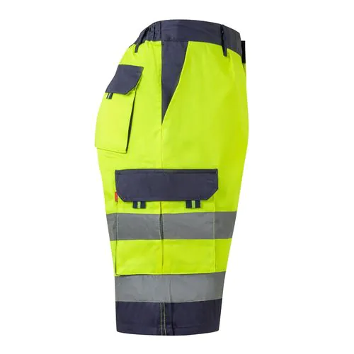 VL HADES. Bermuda bicolore multi-poches (210g/m²), en coton (20%) et polyester (80%)
