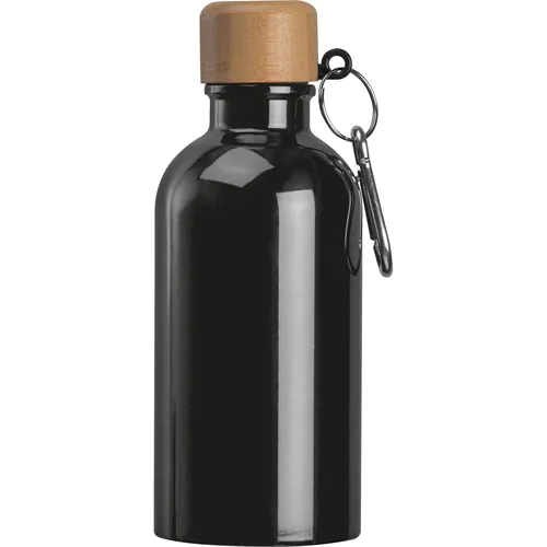 Gourde en acier inoxydable avec mousqueton, 400ml Gourde en acier inoxydable avec mousqueton, 400ml