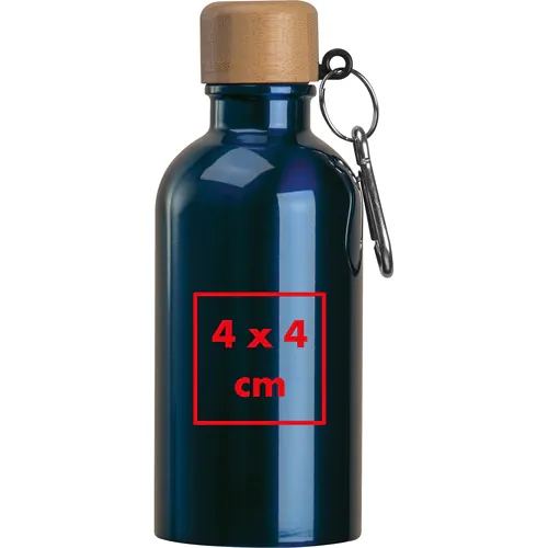 Gourde en acier inoxydable avec mousqueton, 400ml